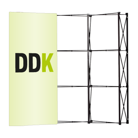 Pop-Up Faltwand | 4 x 3 Felder gebogen | einseitig bedruckt