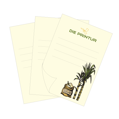 Briefpapier aus Zuckerrohr | DIN A4 | beidseitig bedruckt